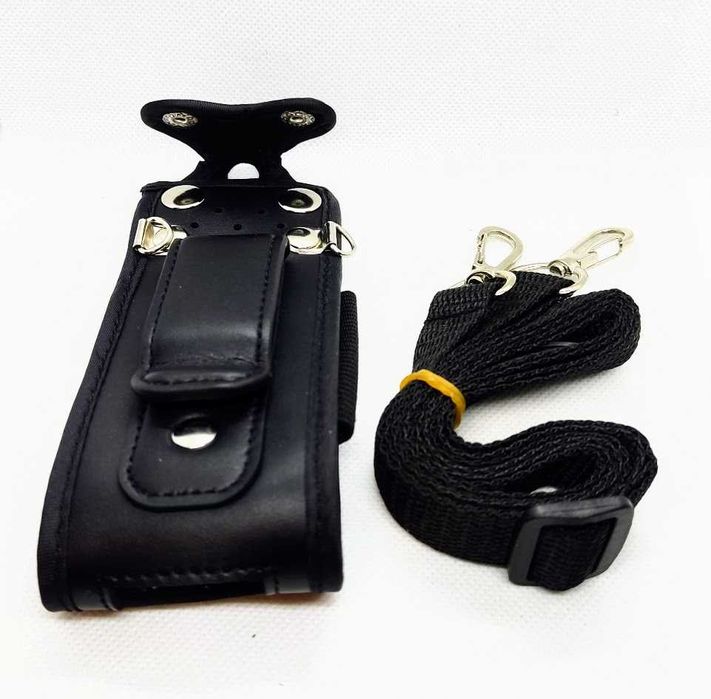 Bolsa pele walkie talkie rádio comunicações