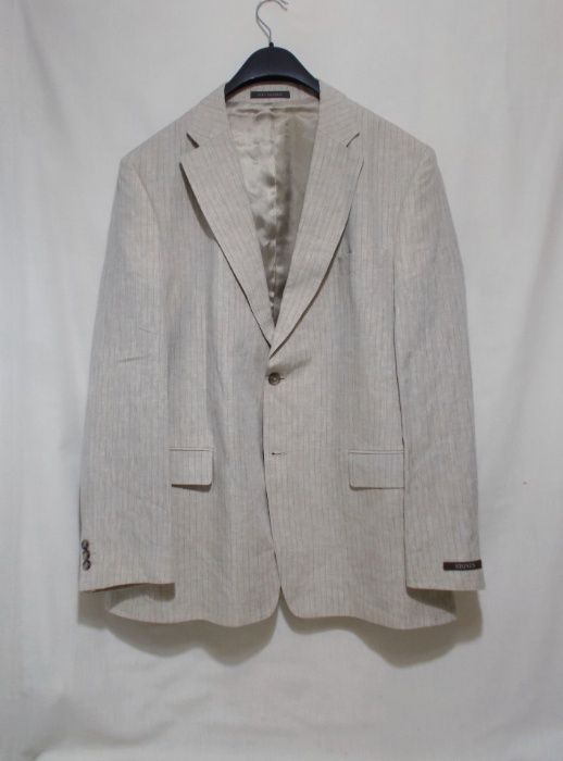 Новый костюм бежевый в полоску льняной 'Stones' 56р