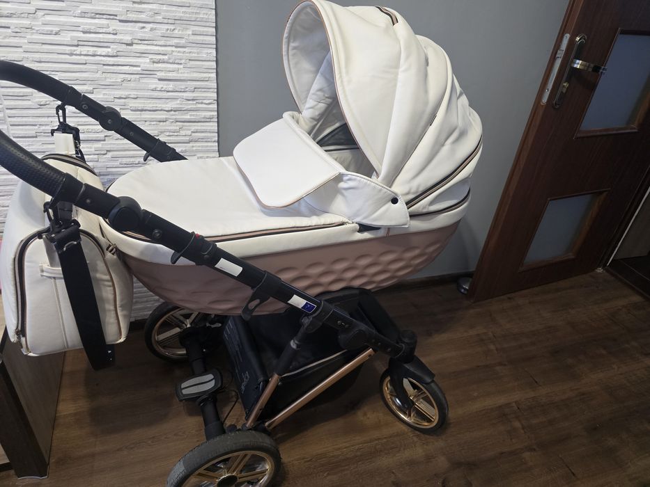 Wózek 3 w 1 adbor oxv3d biało miedziany