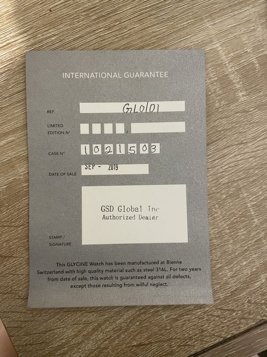 Zegarek Glycine GL0101 Automatic - Stan Idealny!