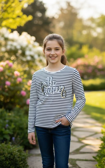 Стильный Лонгслив / Кофта "Acoola" 9–11 лет | Пайетки | Спинка-обманка