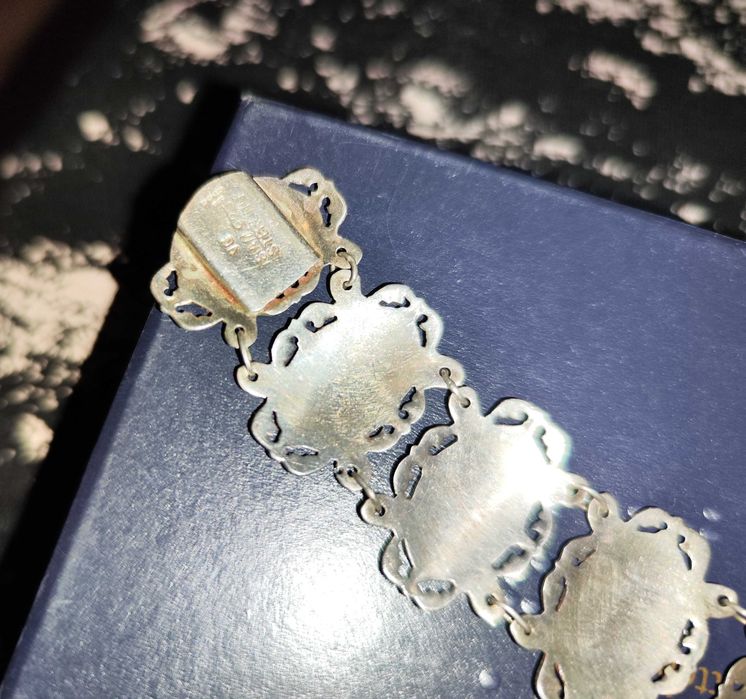 srebrna bransoletka niello