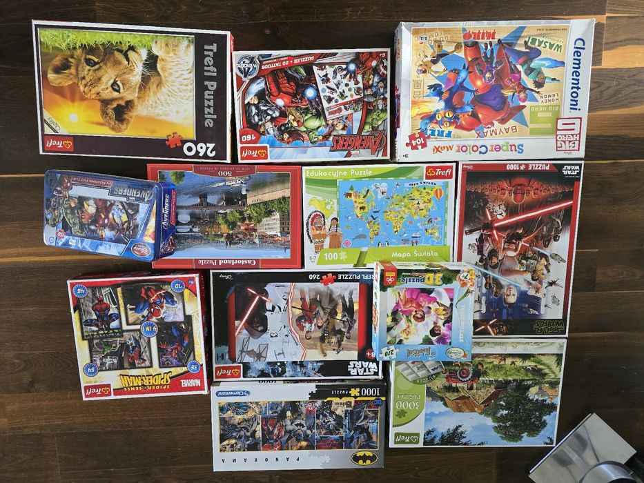 Zestaw 12 opakowań puzzle