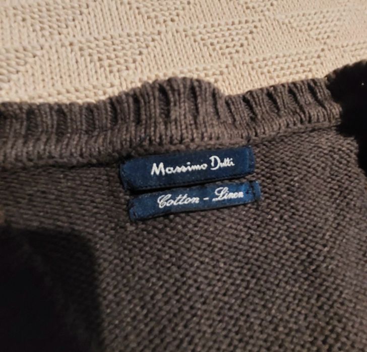 Camisola com decote em V Massimo Dutti