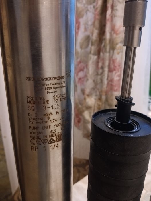 Насос Grundfos SQ 3 105, гідравлічна частина