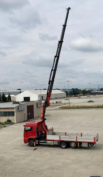 Transport ciężarowy skrzynia 8 m HDS 27  m