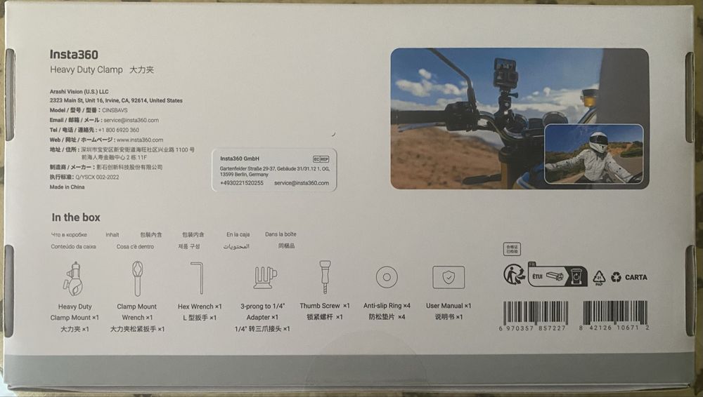 Suporte Insta 360 para moto