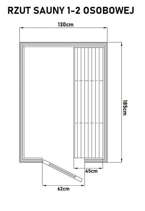 Sauna Sucha - Fińska - Ogrodowa - Zewnętrzna - 2 osobowa