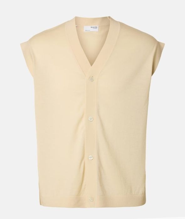 Kamizelka 100% merino SelectedHomme r. XL (dostępna też L) wełniany bezrękawnik