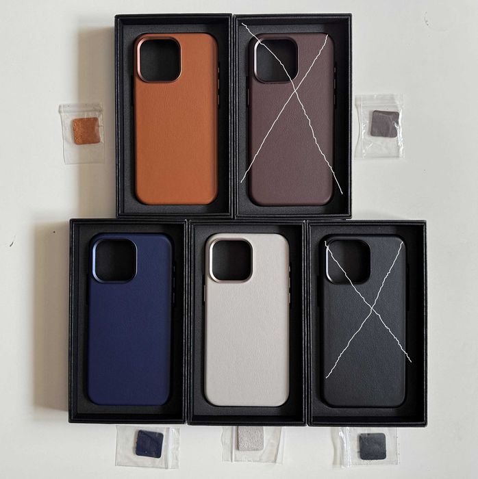 Кожаный чехол Leather Case Rumwot для iPhone 15 Pro Max  из США