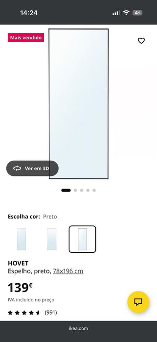 Espelho ikea em muito bom estado