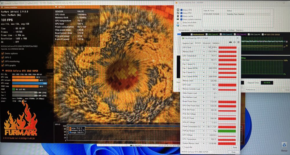 Ігровий ПК. RTX2060SUPER, i5 9400F, 16Gb, SSD500Gb, HDD500Gb.