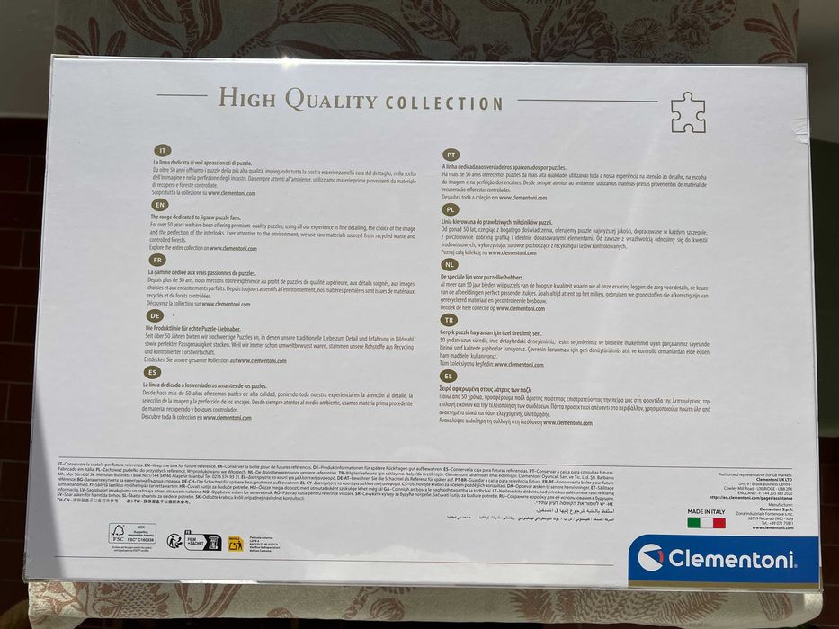 Puzzle Clementoni 6000 peças – Novo e Selado (High Quality Collection)