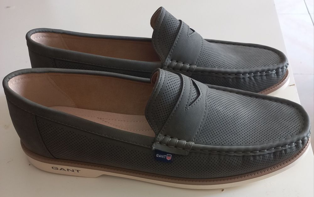 Sapato Gant,loafers, casual elegante, sapatos azul escuro, calçado homem
