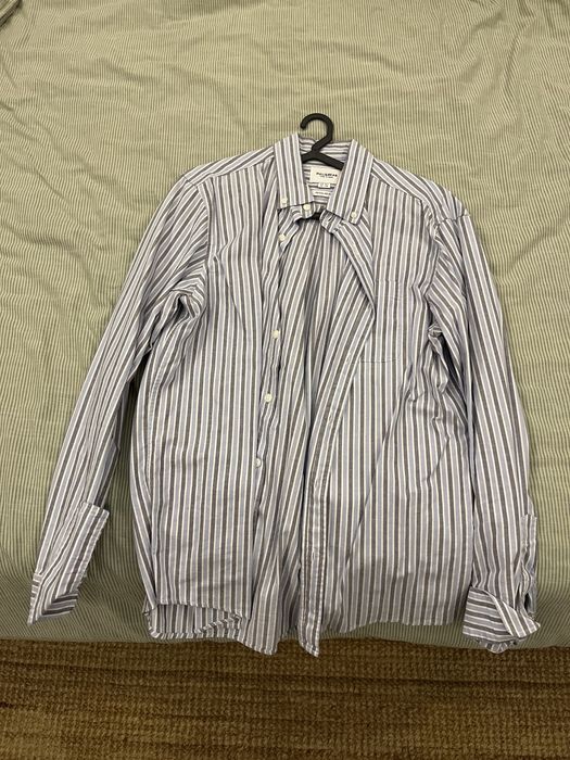 Camisa azul riscas PULL&BEAR