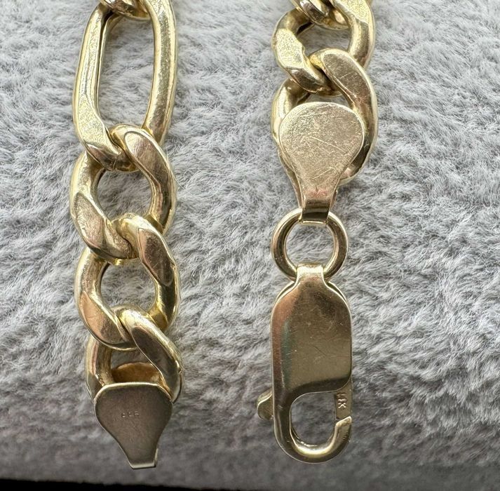 Złota Bransoletka FIGARO 14ct 585, waga: 10,69g, długość: 22 cm