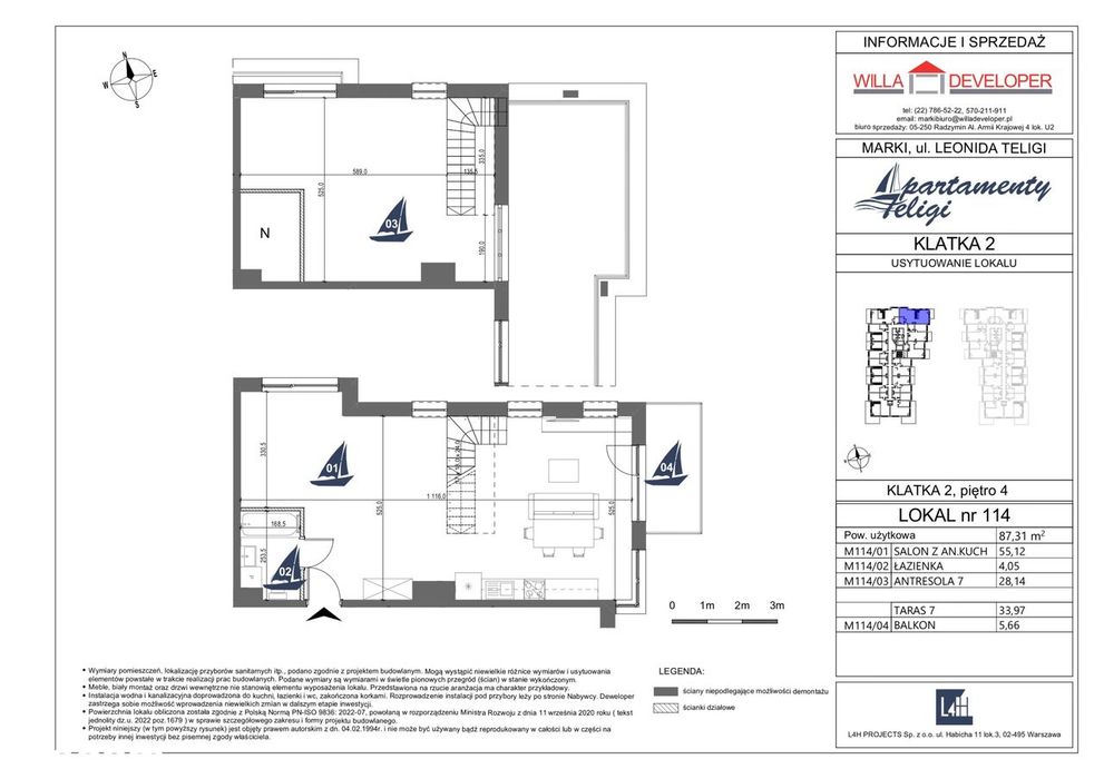 2-pokojowe mieszkanie 87 m² + taras Bez Pośredników - Widok 2