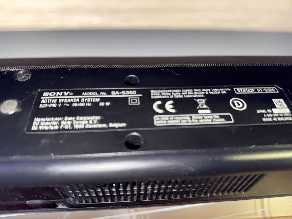 Sound bar sony modelo SA - 350