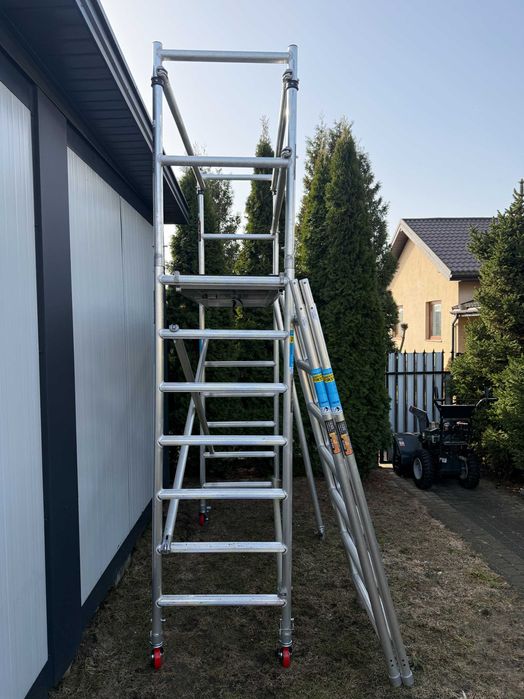 Rusztowanie Aluminiowe Jezdne Wysokość Robocza 6,40m 0,75x1,95m Altrex