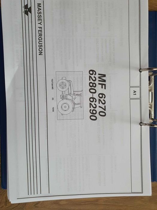 MASSEY FERGUSON 6270 , 6280 , 6290 katalog części DRUKOWANY