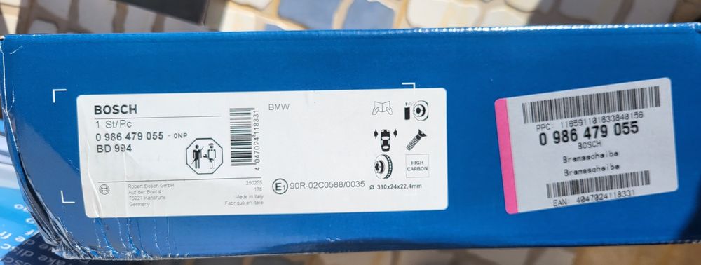 NOVO:  BMW série 5 - 525 pastilhas e discos