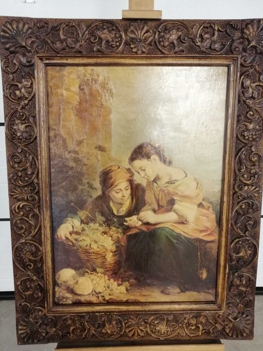 Obraz olejny " Mała sprzedawczyni owoców "