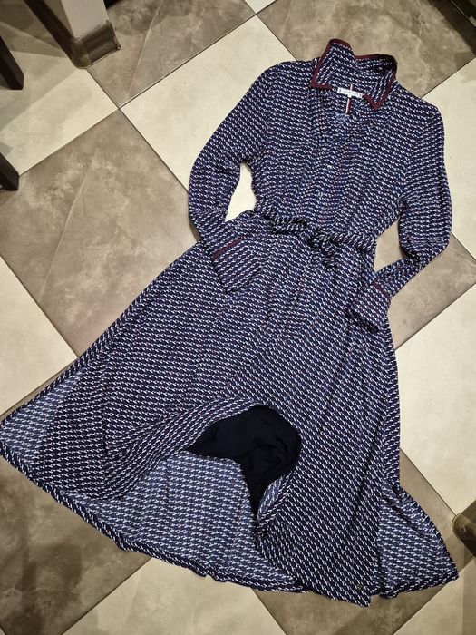 Rezerwacja Sukienka oryginalna damska długa Tommy Hilfiger