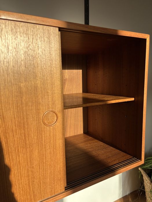 Skandynawski regał systemowy ścienny Kai Kristiansen tekowy vintage