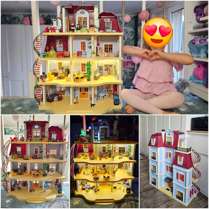 Ogromna willa domek dla lalek Playmobil 3 piętra pełne wyposażenie