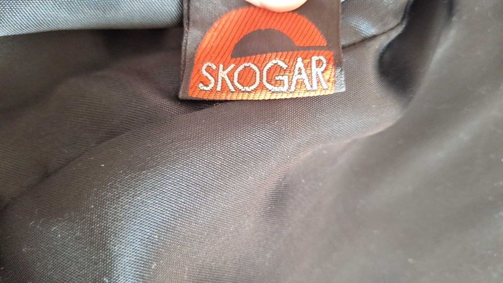 Nowa czarna męska kurtka skórzana SKOGAR z PRL