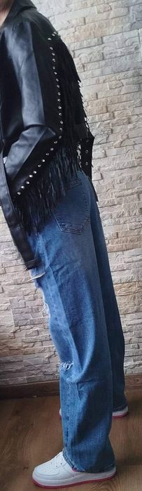 Spodnie jeans szerokie
