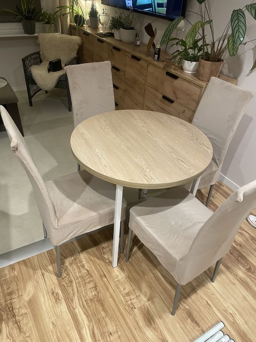 Nowy okrągły stół 80cm jasny dąb