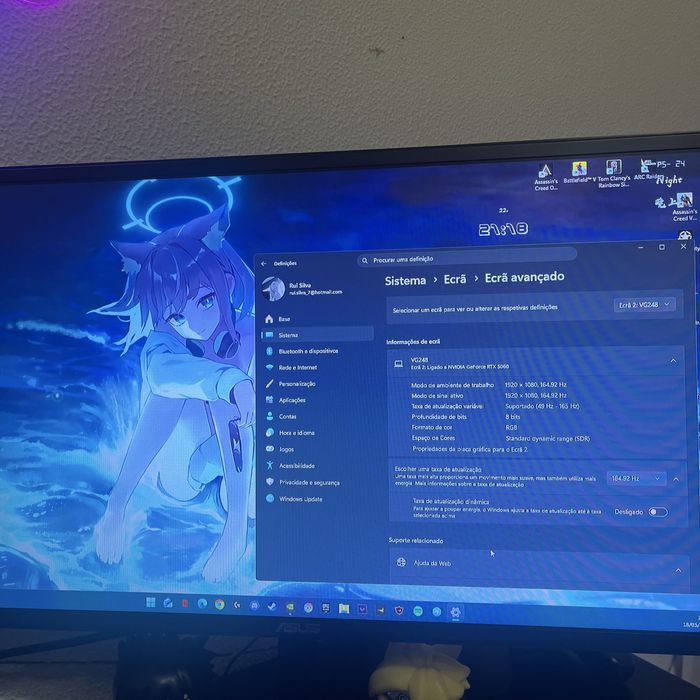Monitor asus 165hz