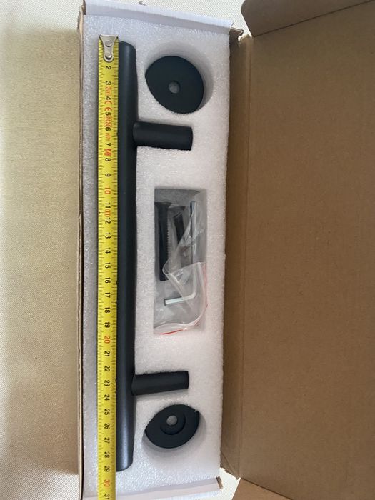 Uchwyt do drzwi przesuwnych okrągły, czarny