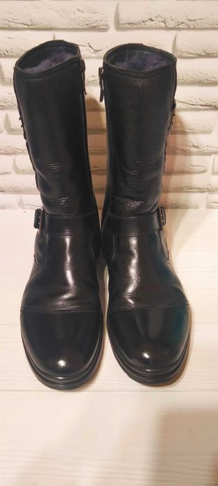 Чоловічі стильні шкіряні чоботи Enrico Fanconi розмір 42-42,5