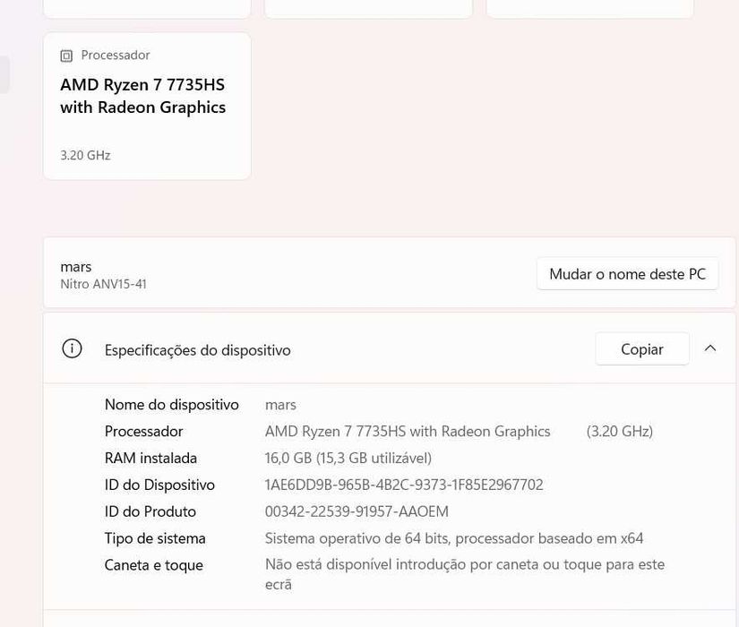 Portatil Acer Nitro Rtx 4050