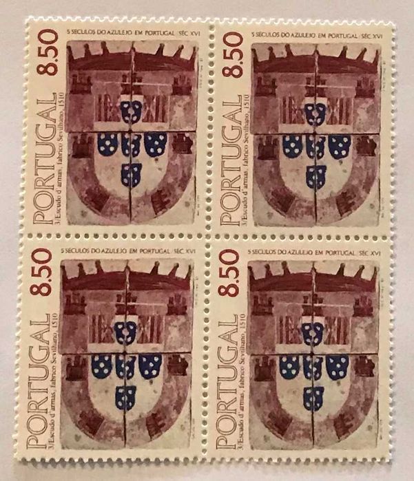 Sheet of New Stamps at 8$50 – Five Centuries of Azulejo in Portugal – 1981