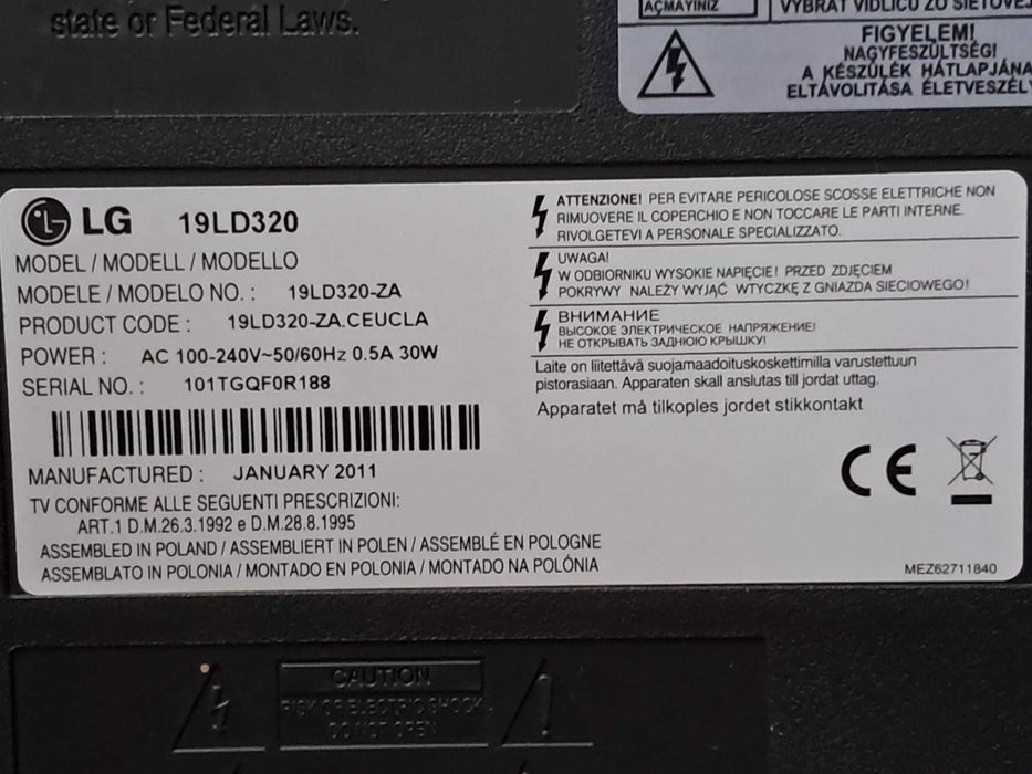 Televisão LG 26LD320 TV 66 cm (26") HD Preto