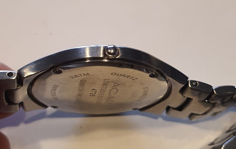 Męski zegarek Acar Danish Design płaski stal nierdzewna