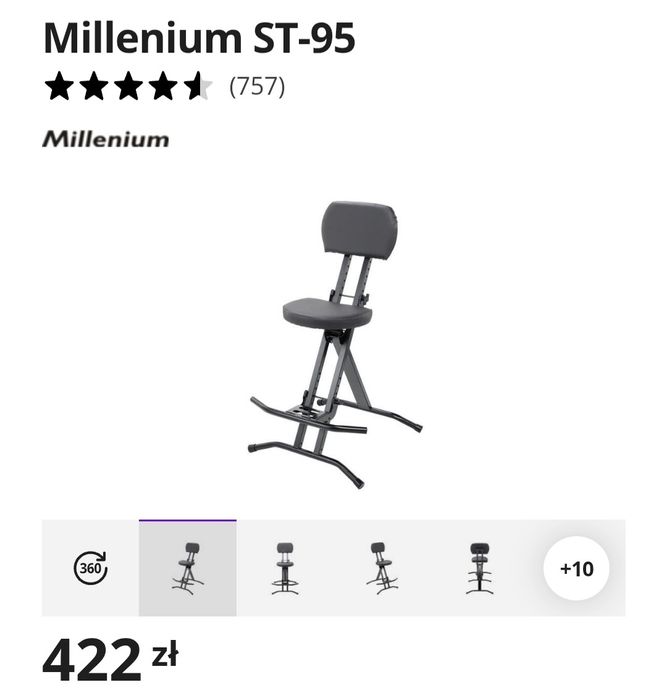 Krzesło dla gitarzysty, stołek dla muzyka.