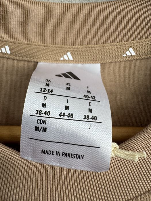 Adidas Nowa Bawełniana Bluzka Damska Beżowa M