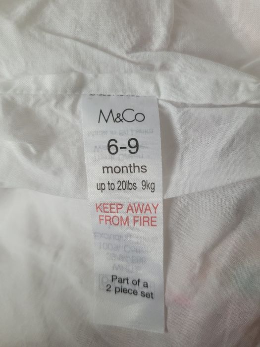 Sukienka, r. 62, baby M&Co, nowa, kwiaty, bawełna