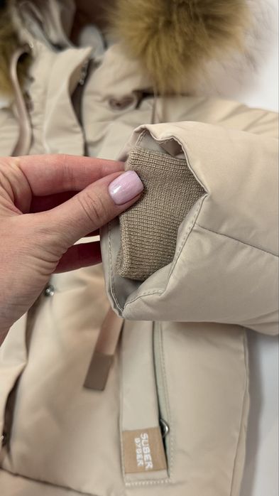 Якісна зимова курточка на дівчинку, натуральне хутро, на 3-4 роки