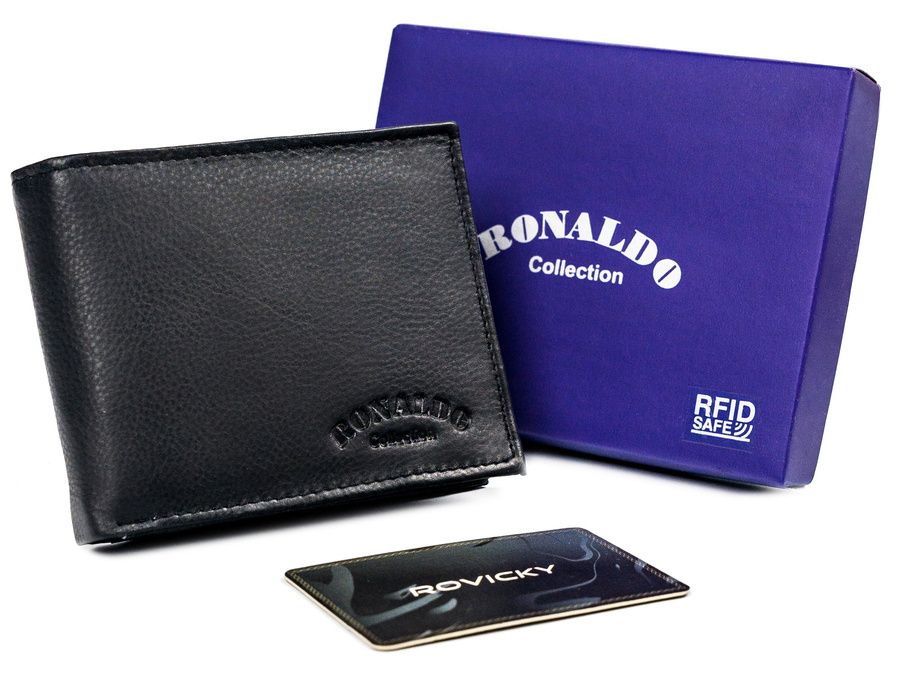 skórzany portfel męski na karty - ronaldo