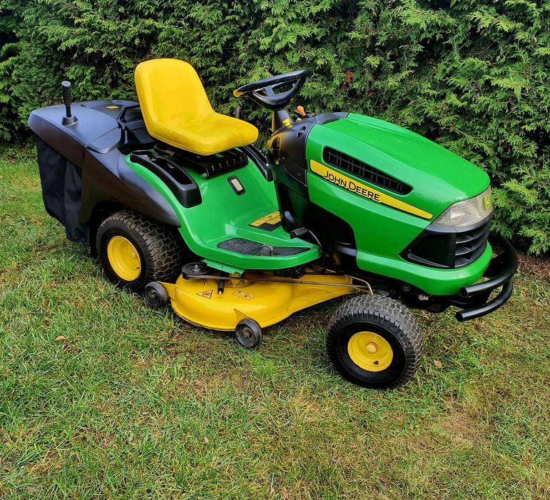 Kosiarka traktorek JOHN DEERE X130 x155 18km V-TWIN Kosz hydrostatic