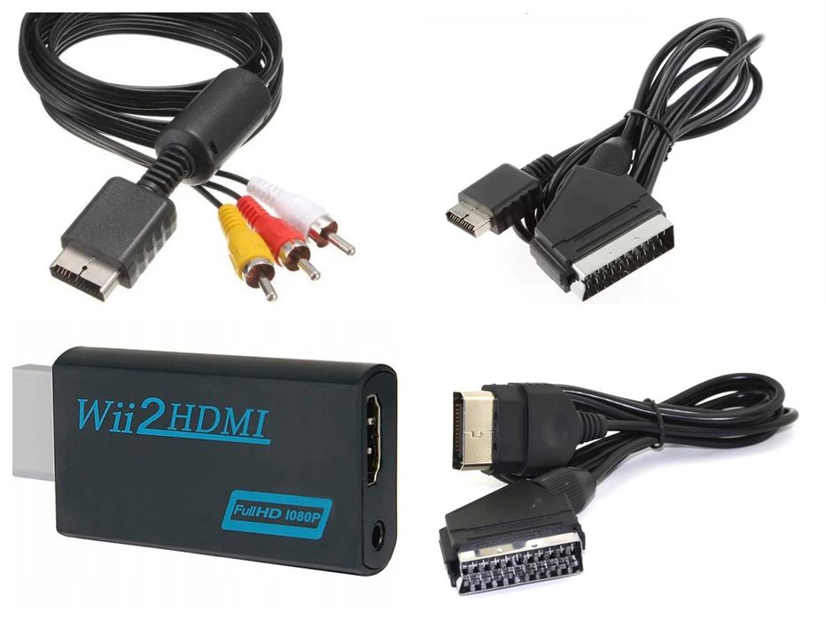 Видео кабель компонент PS to SCART RGB для Sony PlayStation 1 2 3 Xbox