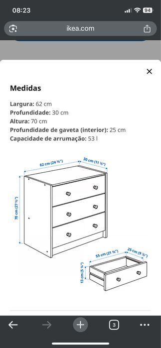 Comoda de criança