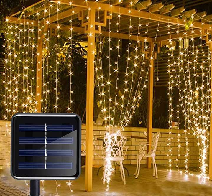 Гирлянда вулична роса 7-102м,сонячна,смарт, опт і дроп