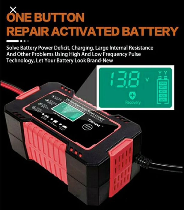 Carregador bateria carro e moto.