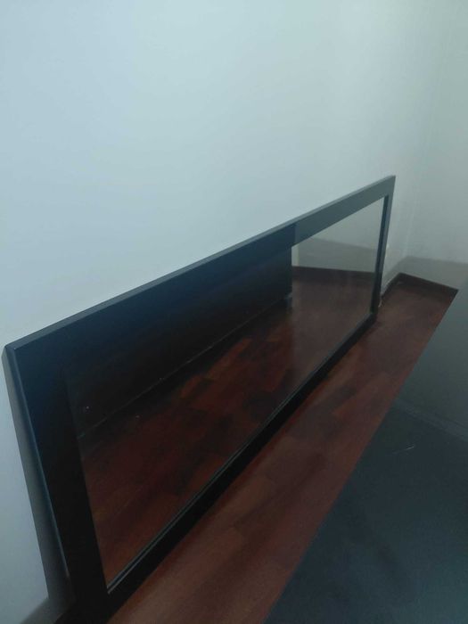 Conjunto Sala de Jantar Madeira Maciça (Mesa extensível + 7 Cadeiras + Aparador + Espelho)